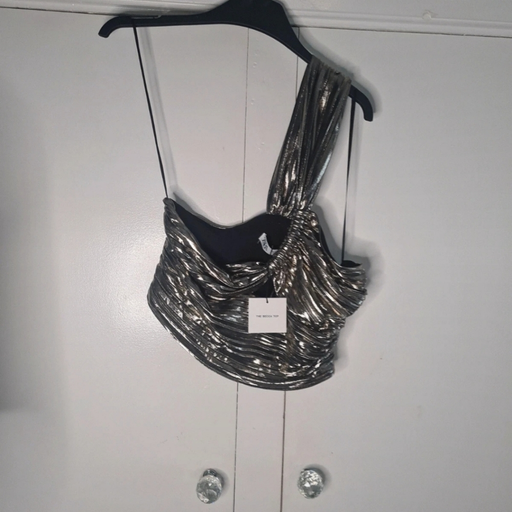 ZARA Asymmetrical "The Becca" Top L NWT - Picture 1 of 5
